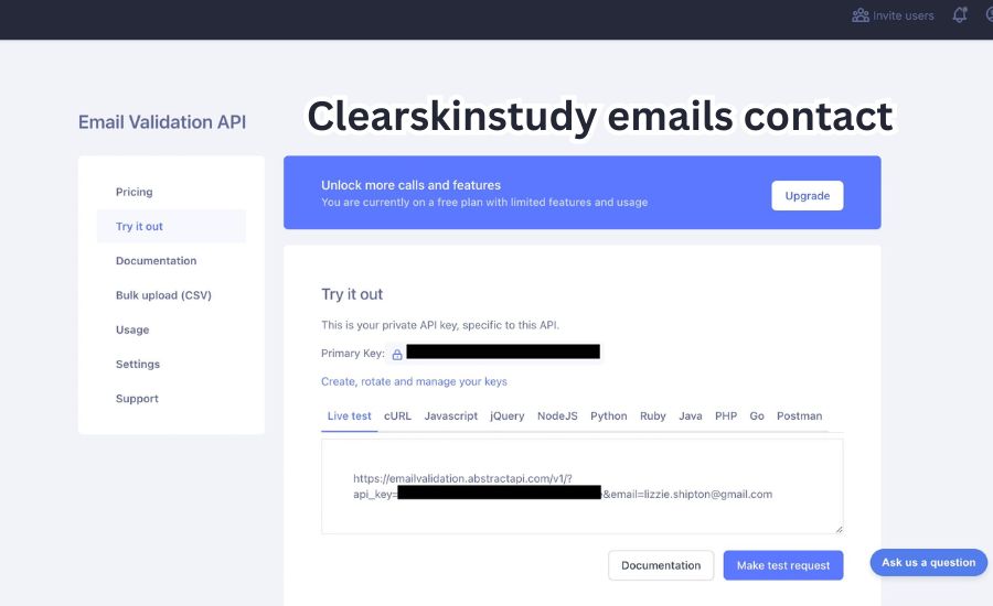 clearskinstudy emails contact