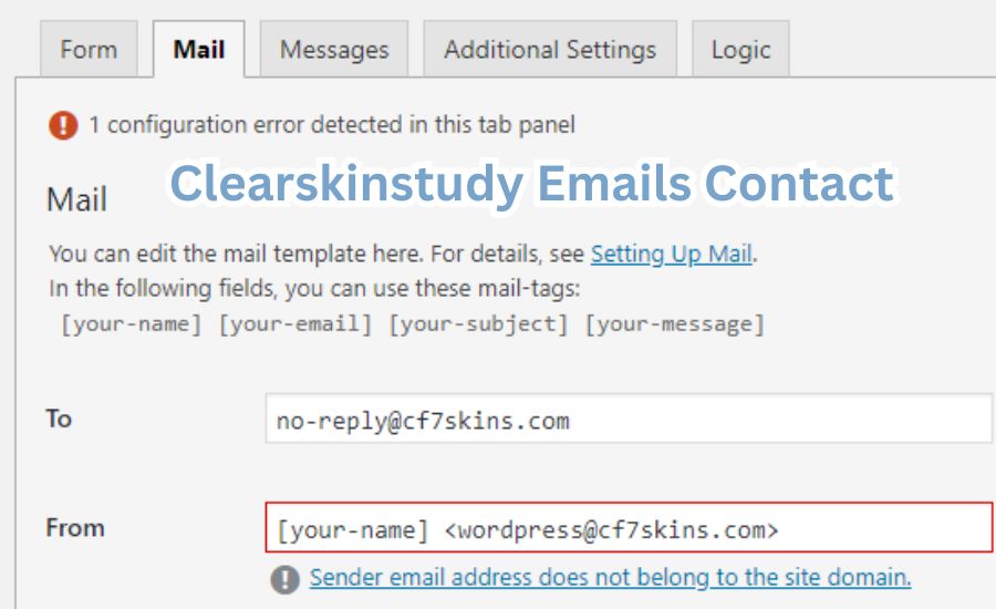 clearskinstudy emails contact